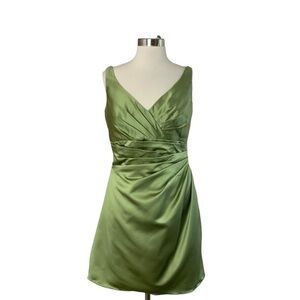 Impression Bridal Lime Green Satin Dress Size 12
